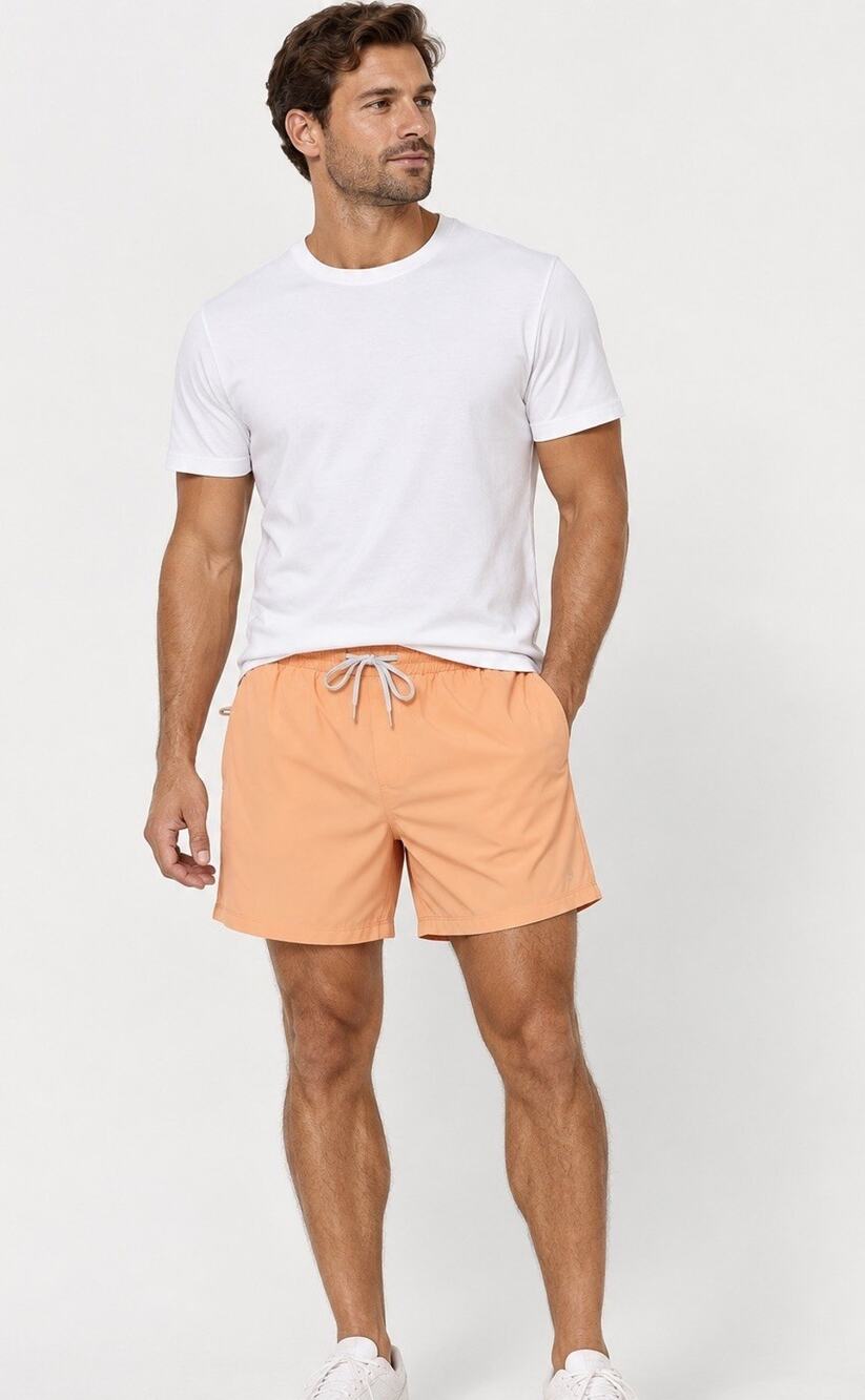 Lululemon Shorts Mens Medium Peach Lined Running Surge Athletic
